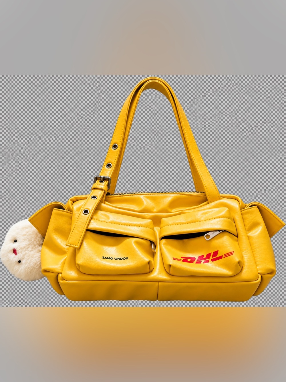 SAMO ONDOH × DHL Limited Edition Mini Shoulder Bag – Yellow + Heart Charm